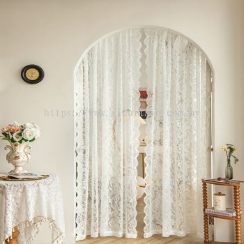 Langsir Sheer Lace Gaya Perancis untuk Rumah Moden di Kuala Lumpur, Selangor & Klang Valley
