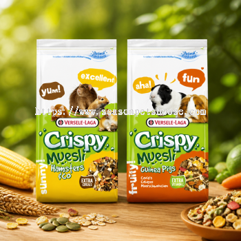 Versele Laga Crispy Muesli Small Pet Food 1kg - Nutritious Hamster & Guinea Pig Mix