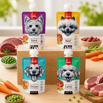 Wanpy Dog Fresh Meat Paste Wet Food - Nutritious & Tasty Chicken, Lamb, Beef, Duck Treats