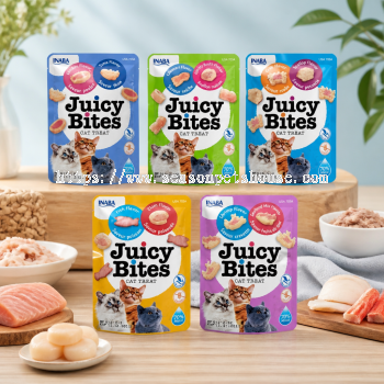 Juicy Bites Soft Cat Treats by Inaba   5 Flavor Varieties, 11.3g Soft Tablets