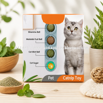 Catnip Toy Licking Balls for Cats - Natural Catnip & Silvervine by Season Pet Shop