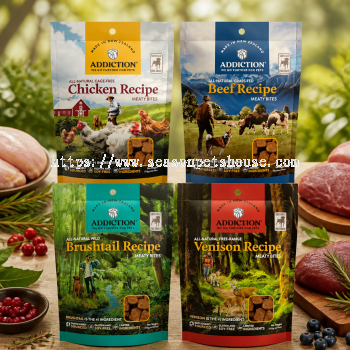Addiction All Natural Cage Free Dog Treats - Chicken, Beef, Venison & Brushtail | Healthy Snack