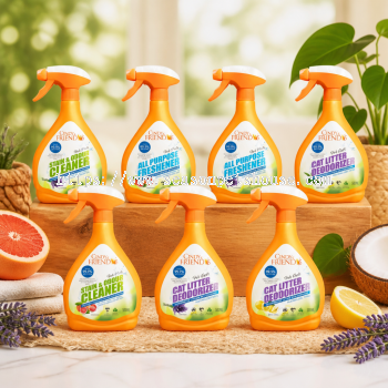 Cindy & Friends Cat Litter Deodorizer Spray with Natural Essential Oils | Green Tea, Lemon Citrus & Lavender Scents