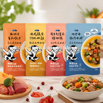 Blue Bay Fresh Stew Jumbo Series Dog Wet Food Pouch 150g - Natural Ingredients for Skin, Weight, Eyes & Immunity Care