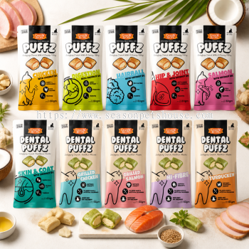 Cindy's Recipe Puffz Cat Treats with Coconut Oil for Skin, Digestion & Joint Health