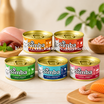 Simba Mousse Cat Wet Food with Heart, Chicken Liver & More - Nutritious 85g Cat Food