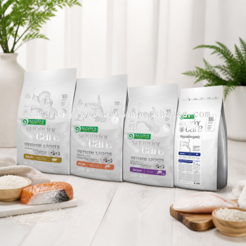 Natures Protection Dog Food for White Dogs with Salmon & Lamb - 10kg Grain-Free, Healthy Skin & Coat