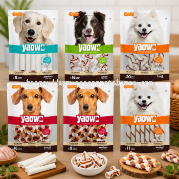Yaowo Healthy Durable Chewing Dog Treats 220g - Chicken & Liver Flavor for Small Dogs