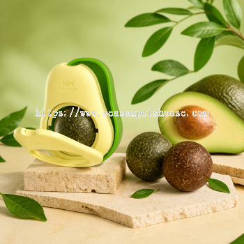 Edible Avocado Shape Catnip Toy for Cats - Natural Cat Mint Ball by Season Pet Shop