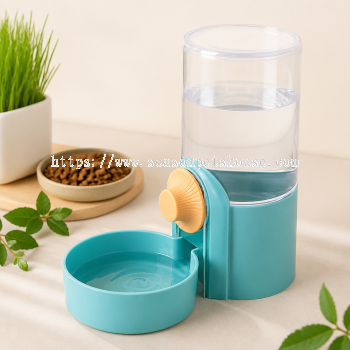 Automatic Hanging Water & Food Dispenser for Cats & Dogs - Non-Wet Mouth Design, Easy Clean
