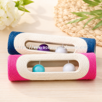 Sisal Long Drum Cat Scratcher Toy with Loud Balls for Playtime Fun - Season Pet Shop