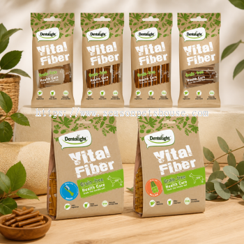 Dentalight Vital Fibre Grain-Free Dog Dental Chews for Plaque & Gut Health