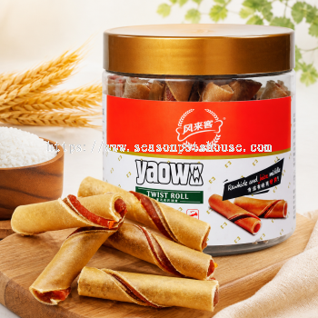 Yaowo All Natural Rawhide Twist Roll Dog Dental Chew for Strong Teeth & Fresh Breath 318g