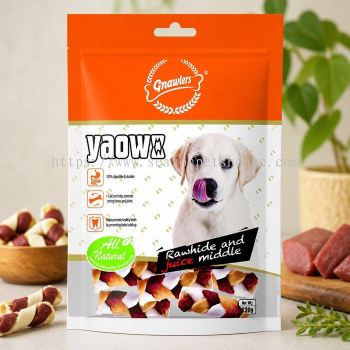 Gnawlers Yaowo All Natural Lamb Rawhide Dog Dental Chew 220g for Healthy Teeth