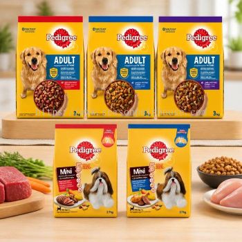 Pedigree Adult Dog Dry Food for Complete Nutrition, 2.7KG & 3KG   Beef, Chicken, Lamb