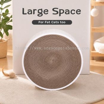 Cat Scratcher Cardboard Bed, Reversible 2-in-1 Lounge & Scratch Pad for Indoor Cats