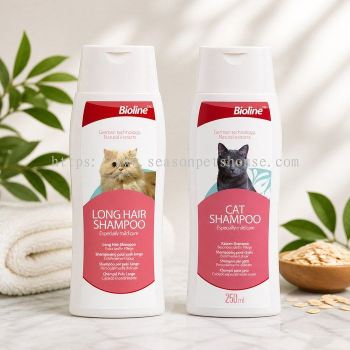 Bioline Cat Shampoo 250ml for Long Hair & Mild Care - Season Pets House