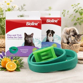 BIOLINE Natural Flea & Tick Collar for Cats & Dogs - Effective Pest Protection