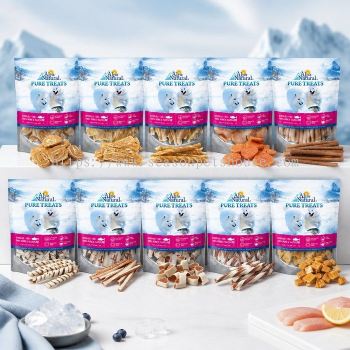 Alps Natural Salmon Pure Dog Treats for All Breeds - Grain-Free & High Protein