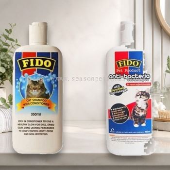FIDO Cat & Kitten Shampoo with Conditioner & Anti-Bacteria for Healthy Fur