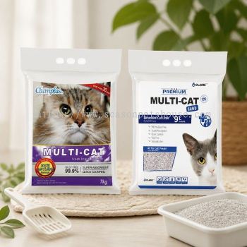 MultiCat Cat Litter 7KG Natural Bentonite Dust-Free Clumping by Clumplus