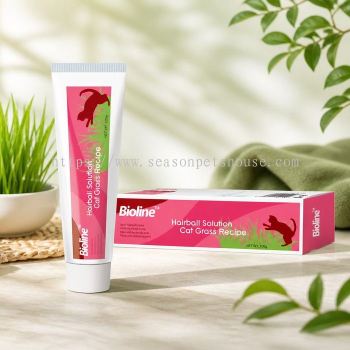 Bioline Hairball Solution Cat Grass Recipe Paste 100g for Healthy Digestion & Fur Care
