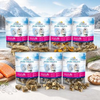 Alps Natural Pure Treats Ocean Fish Salmon Recipe - Grain Free Dog Treats with Real Fish
