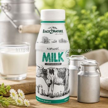 Back 2 Nature Natural Lactose Reduced Milk for Cats & Dogs 500ml - Non GMO, High Taurine