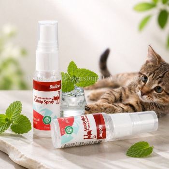 Bioline Catnip Spray 15ml for Cats - Non-Toxic & Stimulates Playful Behavior