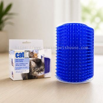 Cat Self Groomer Brush Wall Corner for Hair Removal & Massage - Season Pets House