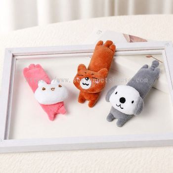 Soft Cat Toy with Catnip for Playful Cats   Brown, Grey & Pink   Season Pets House