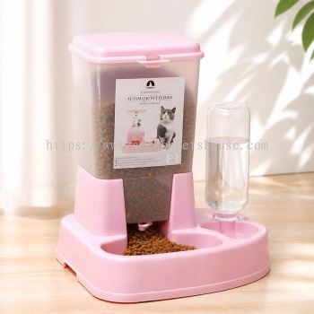 Japanese Style Auto Pet Food Water Feeder Set 2-in-1 | Safe, Adjustable & Easy to Clean - Season Pets House Kepong