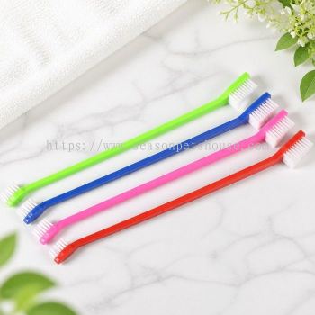 Double Headed Pet Toothbrush for Dogs and Cats - Gentle Gum Massage & Effective Teeth Cleaning