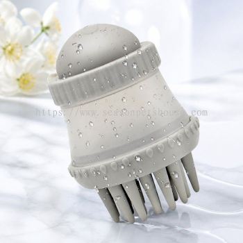 2 in 1 Pet Brush with Shampoo Dispenser and Soft Silicone Bristles for Gentle Grooming by Season Pets House
