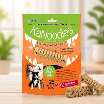 Kanoodles Premium Dental Chew for Dogs   Natural Plaque & Tartar Control, Various Sizes