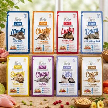 Brit Care Cat Dry Food 7kg Variety Pack - Nutrient-Rich & Delicious Flavours for Cats