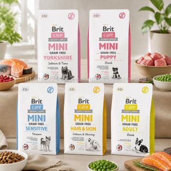 Brit Care Mini Grain Free Dog Food 7kg   Hair & Skin Support for Puppies & Adults