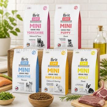 Brit Care Mini Grain Free Dog Food 2kg - Hair & Skin Support for Sensitive Mini Breeds