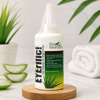 Pet Horizon EYErific Eye Cleanser for Dogs & Cats 140ml   Gentle Tear Stain Remover & Soothing Eye Care