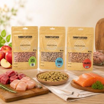 Tommy's Kitchen Premium Catnip Biscuit 100g - Salmon, Tuna & Seafood Flavors for Cats