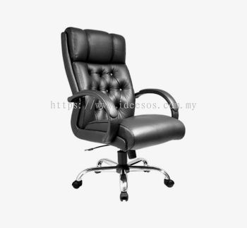 iGF 6000C (H) | Director Office Chair | High Back Button-Tufted Director Office Chair c/w Chrome Base