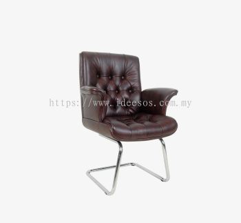 TP 2603C (VA) | Director Office Chair | Button-Tufted Director Visitor Office Chair c/w Chrome Cantilever Base