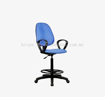 iBS-DRAF 200ER (A) | Drafting Chair c/w Polypropylene Base with Epoxy Black Footring (with Armrest)