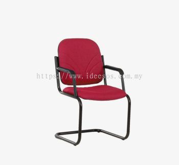 iW 300 (A)  | Office Visitor Chair c/w Epoxy Black Cantilever Base (with Armrest)