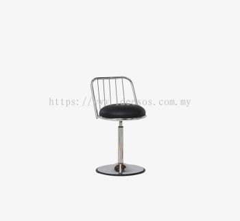 iW-BAR 10 | Low Bar Stool with Chrome Backrest