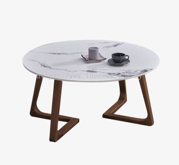 iTF182-36-WL | Sintered Stone Coffee Table | Round Stone Coffee Table | Marble Top Coffee Table