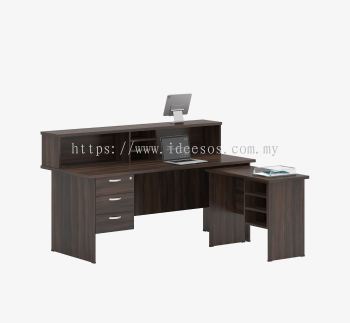 iEXT 188-SET / iEXT 187-SET / iEXT 157-SET / iEXT 127-SET | Reception Counter with Side Table and Fixed Pedestal