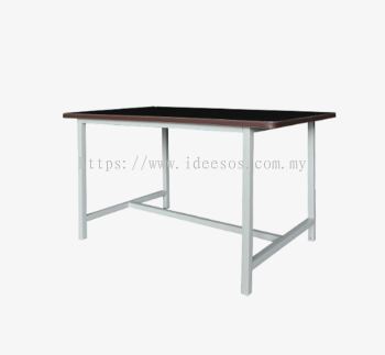 iS104/A or iS104/B | 4' or 5' Steel Utility Table with Black Linoleum Top