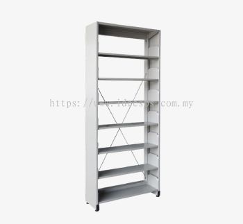 iS317 | Steel Library Rack - Single Sided with Side Panel (7 Level)