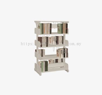 iA-LDO60-4L | Steel Library Rack - Double Sided without Side Panel (4 Level)